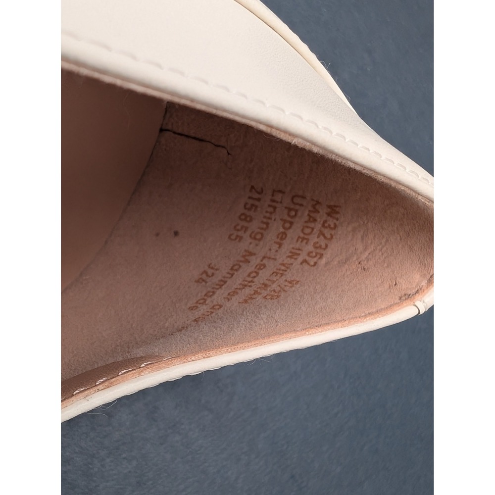 Cole Haan Loafers Womens 9.5 Ivory‎ Vialetta Croc Leather Pointed Toe Block Heel - Picture 6 of 8